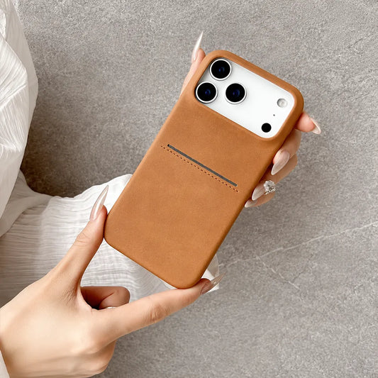 Business Leather Wallet Phone Case with Card Slot