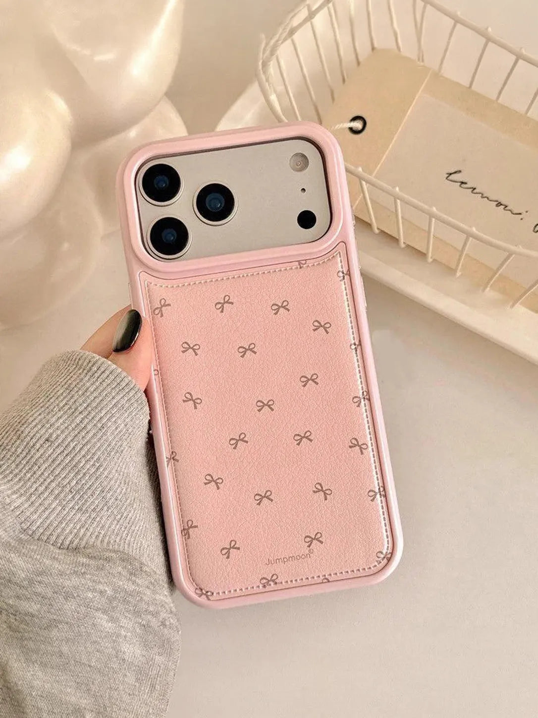 Cute 3D Bowknot & Flower Pattern Phone Case for iPhone