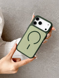 Double Color Matte Magnetic TPU + PC Case for iPhone 17 Pro Max