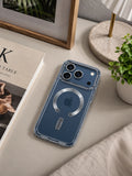 Luxury Electroplate Clear Magnetic TPU Phone Case for iPhone 17 Pro Max