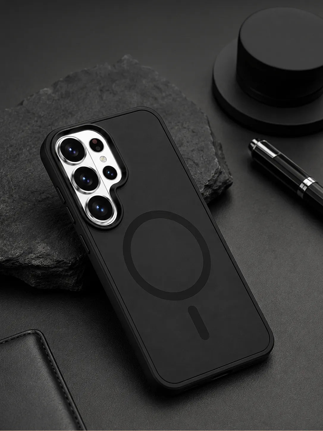 Magnetic Wireless Charging Matte Phone Case for Samsung
