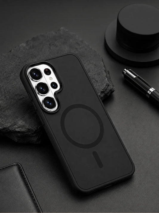 Magnetic Wireless Charging Matte Phone Case for Samsung