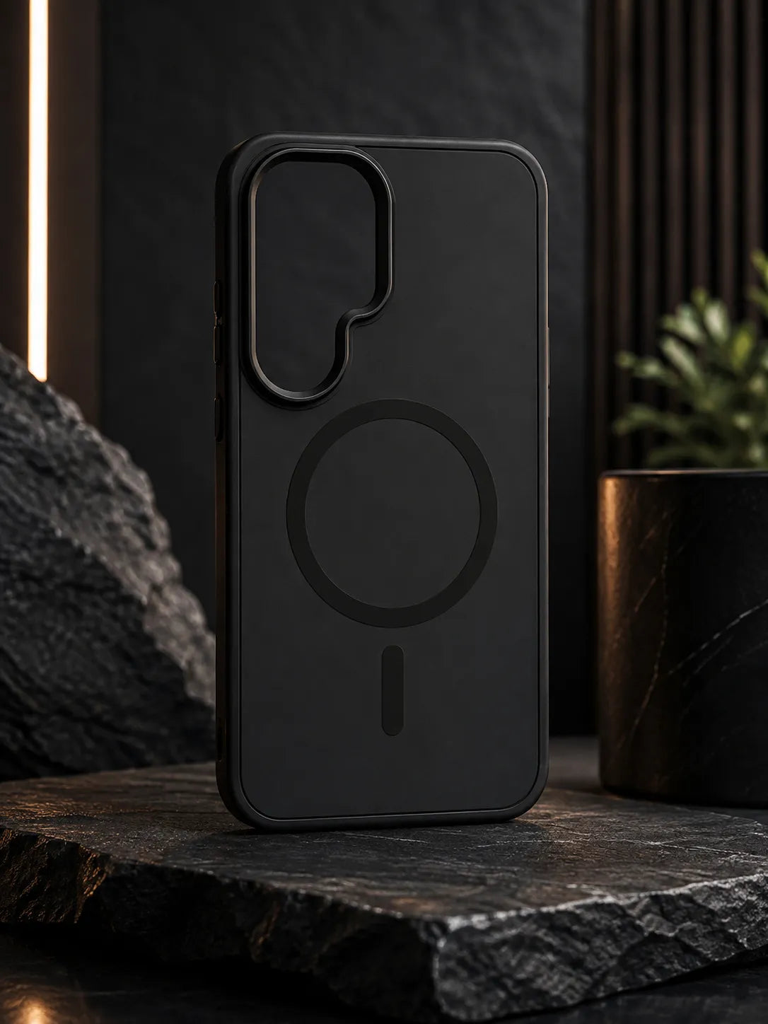Magnetic Wireless Charging Matte Phone Case for Samsung