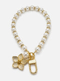 Pearl Gold Sakura Flower Keychain Charm