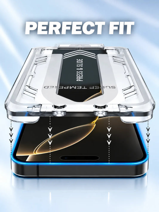 9H Tempered Glass Screen Protector for iPhone with Installation Kit