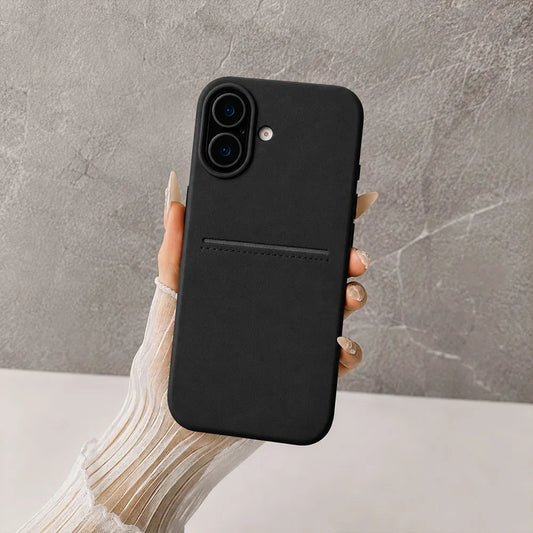 Business Leather Wallet Phone Case with Card Slot